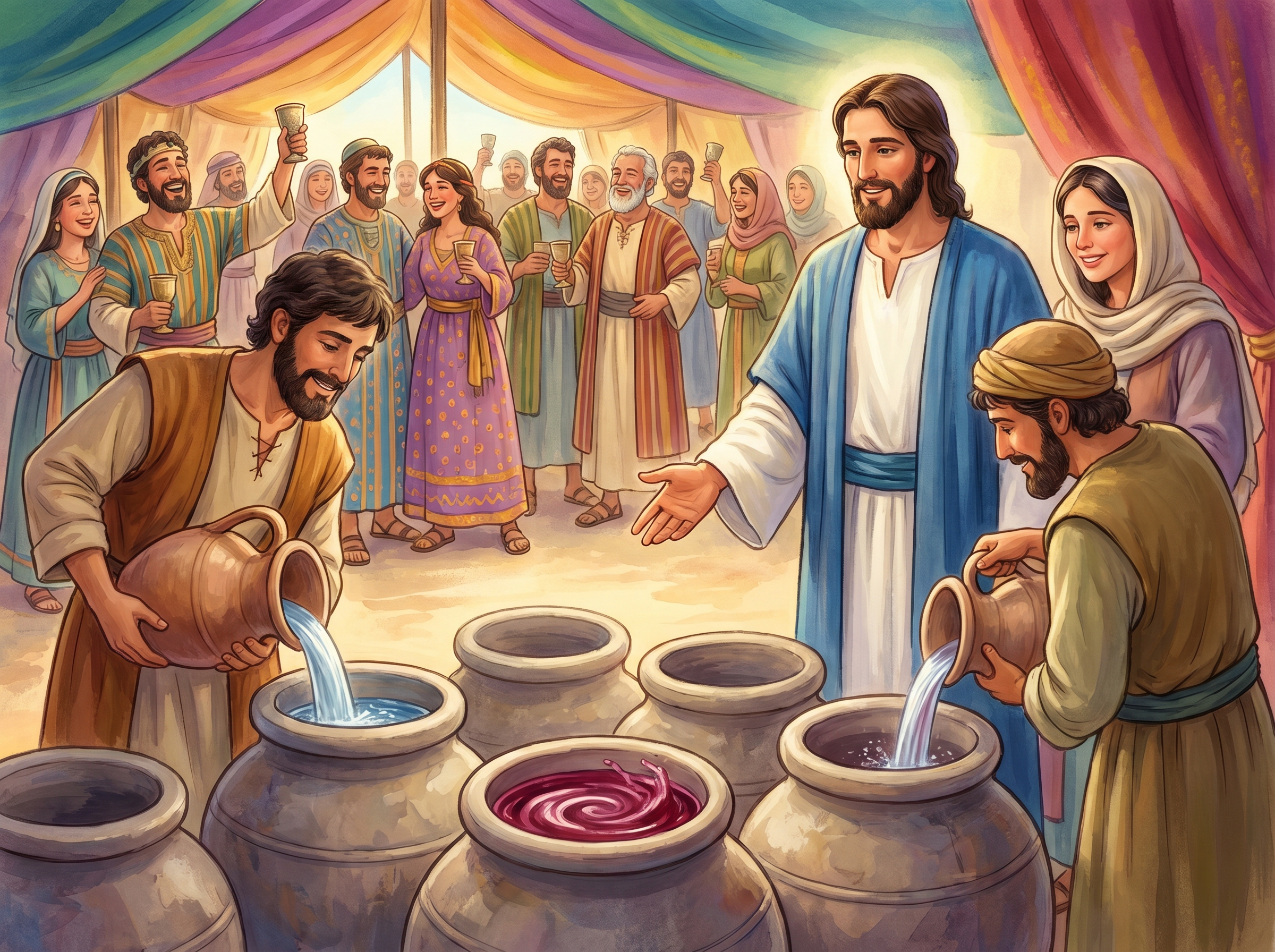 Jesus Turns Water into Wine